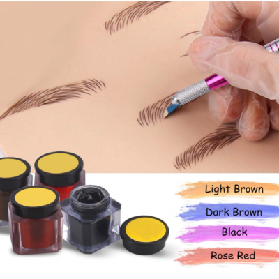 Kit Microblading Lábios Sobrancelhas Tatuagem com Pele Prática