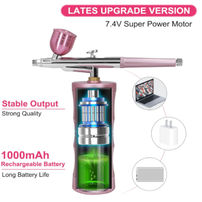 Kit&#x20;Aer&#x00F3;grafo&#x20;com&#x20;Compressor&#x20;de&#x20;Ar&#x20;&#x20;&#x2013;&#x20;34&#x20;PSI&#x20;7,4V&#x20;Sem&#x20;Fios&#x20;&#x2705;PRONTA&#x20;ENTREGA