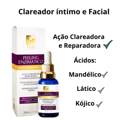 Peeling Enzimático Clareado White Nano 30ml Peel Line