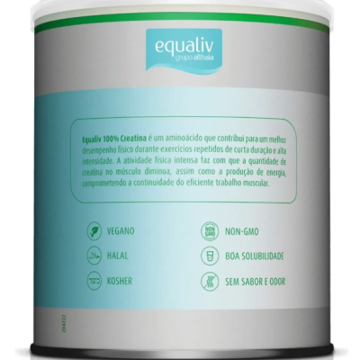 Equaliv Creatina 100% Monohidratada  300g Sem Sabor
