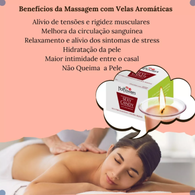 Hot Flowers Vela Beijável Aromática Massagem Relaxante Não Queima A Pele