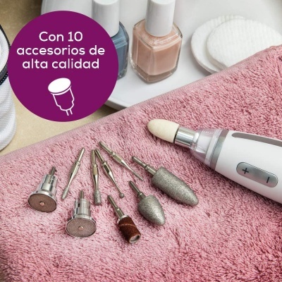 Broca Luz LED Manicure/Pedicure +10 Acessórios Alta Qualidade Safira e Feltro