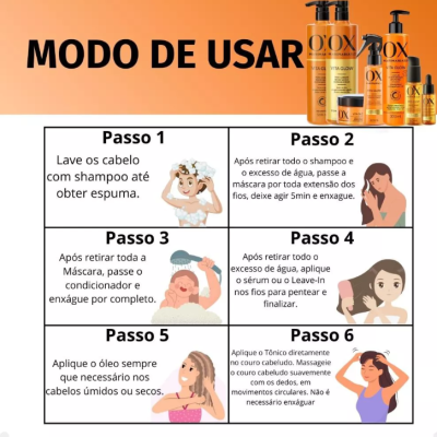 Kit&#x20;Ox&#x20;Mari&#x20;Maria&#x20;Hair&#x20;Vita&#x20;Glow&#x20;Defrizante&#x20;Com&#x20;7
