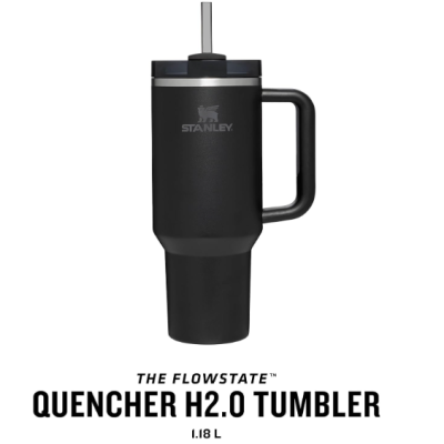 Stanley Cup Térmico Aço Inoxidável Bebidas Quentes e Frias - Preto