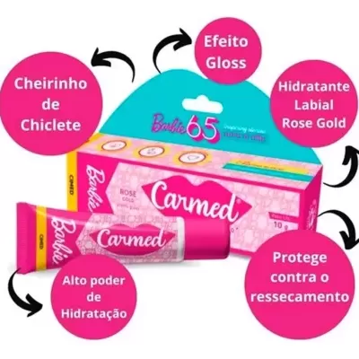 Kit 12 Carmed Barbie: 4 Crystal + 4 Rose Gold + 4 Pink