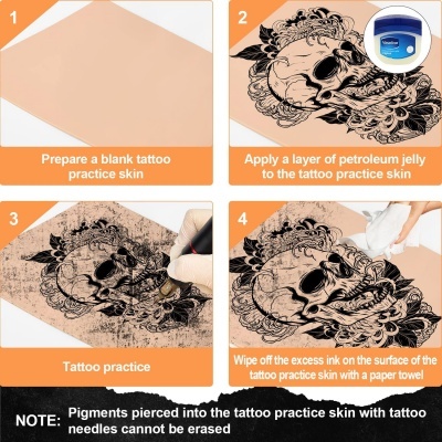 Peles Sintéticas Prática Tatuagem Treino 8 peças