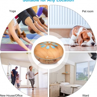 Difusor&#x20;&#x00D3;leos&#x20;Essenciais&#x20;Humidificador&#x20;Comando&#x20;550&#x20;ml