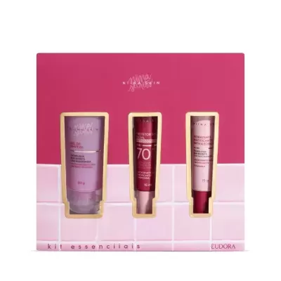 Kit Essenciiais Niina Skin: Gel de Limpeza 30ml + Hidratante Matificante 15g + Protetor Solar 15ml Kit Essenciiais Niina Skin: Gel de Limpeza 30ml + Hidratante Matificante 15g + Protetor Solar 15ml
