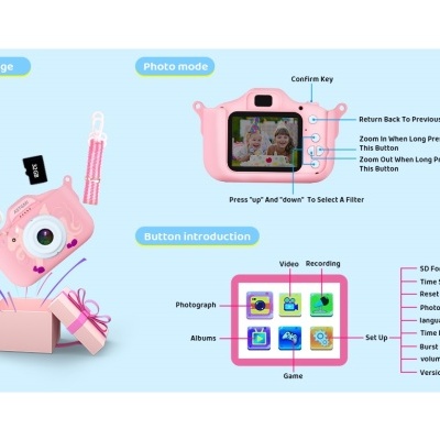 C&#x00E2;mara&#x20;Fotogr&#x00E1;fica&#x20;Infantil&#x20;1080P&#x20;HD