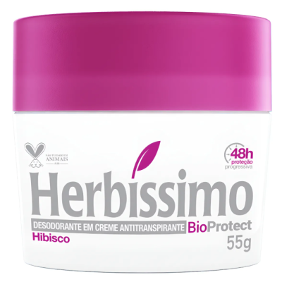 Creme Desodorante 48h Herbissimo Bioprotect Hibisco 55g Creme Desodorante 48h Herbissimo Bioprotect Hibisco 55g