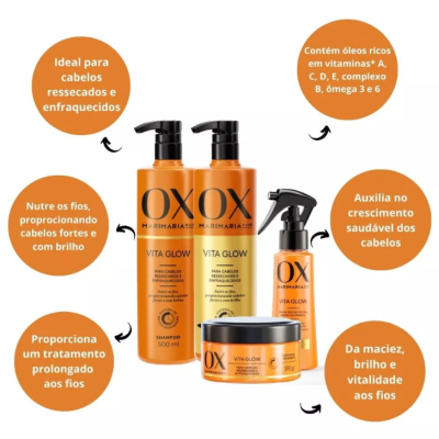 Kit Ox Mari Maria Hair Vita Glow C/4 Kit Ox Mari Maria Hair Vita Glow C/4