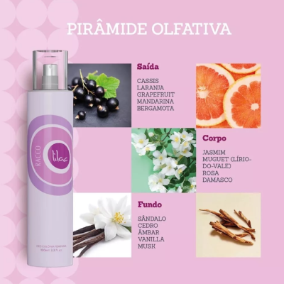 Colônia Feminina Lilac Racco 100ml Colônia Feminina Lilac Racco 100ml