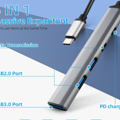 Hub&#x20;USB&#x20;C,&#x20;5&#x20;portas&#x20;USB&#x20;C&#x20;Data&#x20;Hub,&#x20;Transfer&#x00EA;ncia&#x20;R&#x00E1;pida&#x20;de&#x20;5&#x20;Gbps