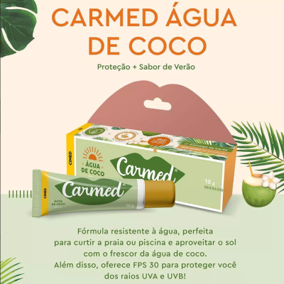 Hidratante Labial Carmed Água de Coco Fps 30✅PRONTA ENTREGA