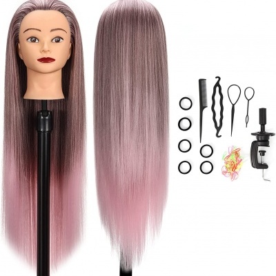 Cabeça de Treino Cabeleireiro 100% Sintética