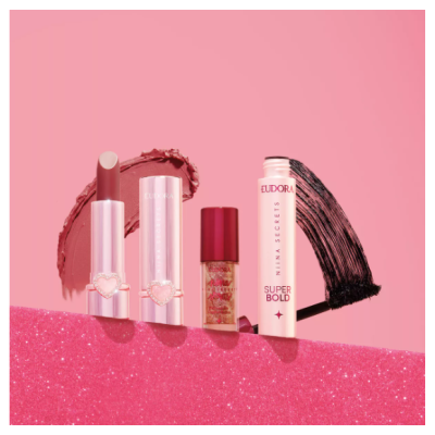 Kit Niina Secrets: Batom Cremoso Love You + Delineador Crystal  + Máscara Pestanas Kit Niina Secrets: Batom Cremoso Love You + Delineador Crystal  + Máscara Pestanas