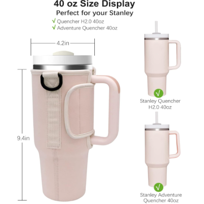 Bolsa para Transporte de Garrafa de Água para Stanley Tumbler - Ouro Rosa