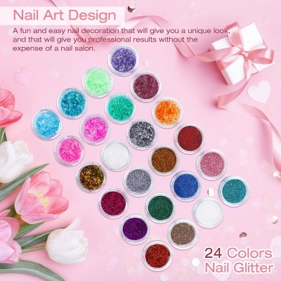 kit Completo de Unhas Acrílico 2 Bases +Top Coat + Catalisador 25 Acessórios