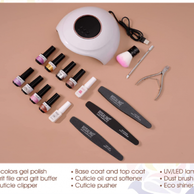 ⚡BEST SELLER - Kit Gel Profissional + 6 Vernizes + Catalisador + Acessórios