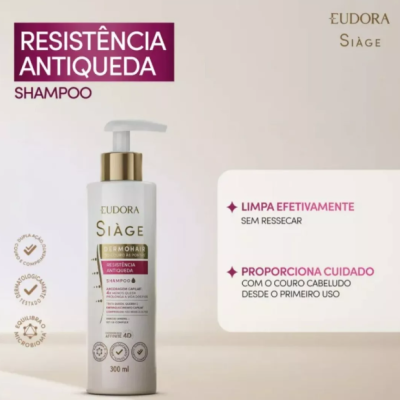 Combo Siàge Dermo Hair Resistência Antiqueda Eudora 4 Itens
