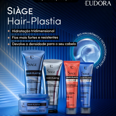 Kit Siage Hair Plastia Shampoo + Condicionador - Eudora Kit Siage Hair Plastia Shampoo + Condicionador - Eudora
