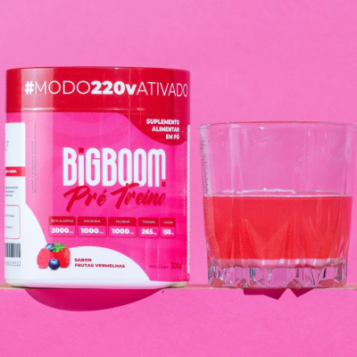 Pré-Treino Big Boom 300g Sabor Frutas Vermelhas