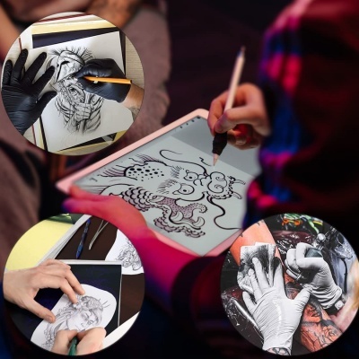 Papel&#x20;de&#x20;Transfer&#x00EA;ncia&#x20;para&#x20;Tatuagens&#x20;20&#x20;Folhas