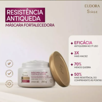 Combo Siàge Dermo Hair Resistência Antiqueda Eudora 4 Itens