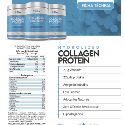 True Source Collagen Protein Sabor Natural 450g