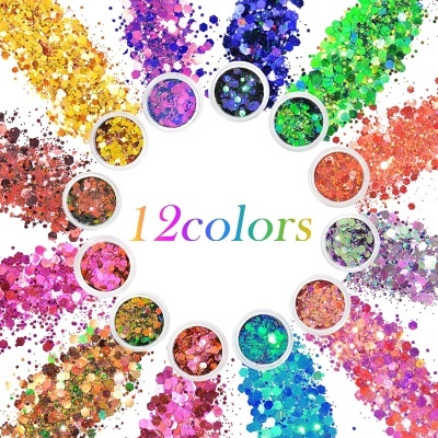 Purpurina&#x20;para&#x20;Maquilhagem&#x20;para&#x20;Olhos&#x20;Rosto&#x20;Cabelos&#x20;e&#x20;Unhas