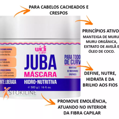 Widi Care Juba - Máscara Hidro-nutritiva Definidora - 500g Widi Care Juba - Máscara Hidro-nutritiva Definidora - 500g