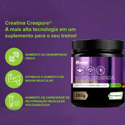 Creatina&#x20;250g&#x20;Growth&#x20;Supplements&#x20;Sem&#x20;Sabor