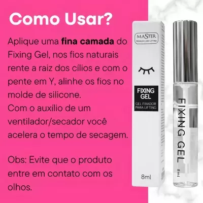 Gel Fixador Master Fixing Gel Cola para Lash Lifting 8ml
