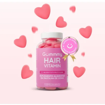 Gummy Hair Suplemento Alimentar Tutti Frutti 180g Vitaminas Tutti Frutti 60 Gomas