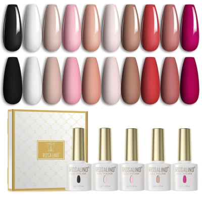 Kit Vernizes em Gel 10 Cores 6 ml - Preto Cinzento Laranja Castanho Kit Vernizes em Gel 10 Cores 6 ml - Preto Cinzento Laranja Castanho