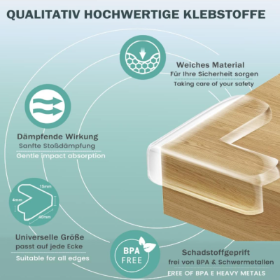 kit Segurança Bebé Protetor de Cantos para Bebés - 20 peças