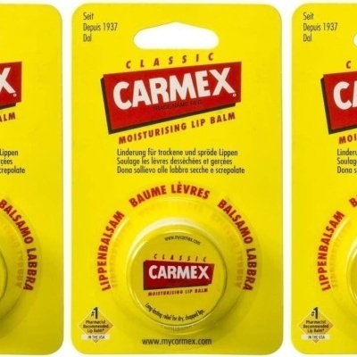 Bálsamo Protetor Labial Carmex 3 Unidades