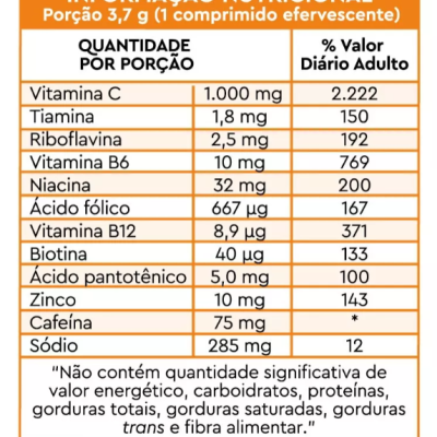 Suplemento Alimentar Multi + C Laranja Acerola 10 Comp. Efervescentes Lavitan Suplemento Alimentar Multi + C Laranja Acerola 10 Comp. Efervescentes Lavitan