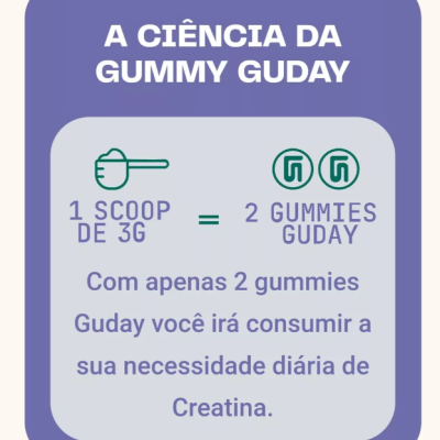 Creatina Maçã Verde Guday - Gomas 60 Unidades Creatina Maçã Verde Guday - Gomas 60 Unidades