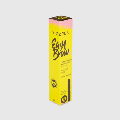 Mascara Para Sobrancelha Em Gel Cor Vizzela Cor 02 Marrom Médio