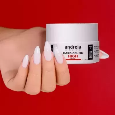 Andreia Hard Gel 2 IN 1 Soft White - Alta Viscosidade 44g