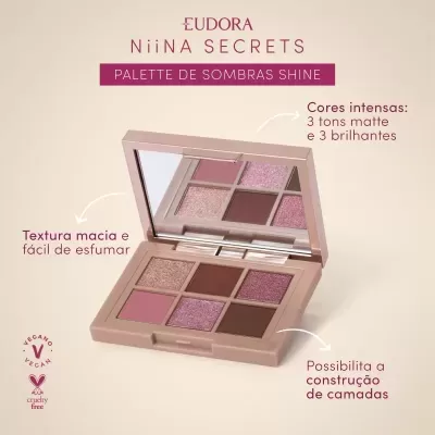 Paleta&#x20;de&#x20;Sombra&#x20;Niina&#x20;Secrets&#x20;Ros&#x00E9;&#x20;Shine