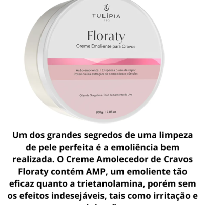 Floraty&#x20;Amolecedor&#x20;de&#x20;Cravos&#x20;Creme&#x20;Limpeza&#x20;De&#x20;Pele&#x20;Tulipia