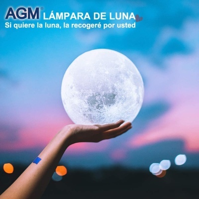 Candeeiro de Lua 16 Cores LED Luz da Lua