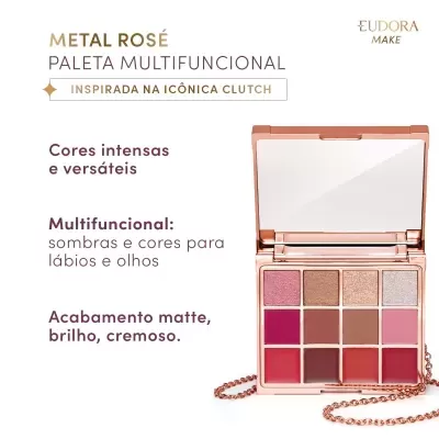 Palleta Multi Clutch Metals Rosé Eudora Niina Secrets
