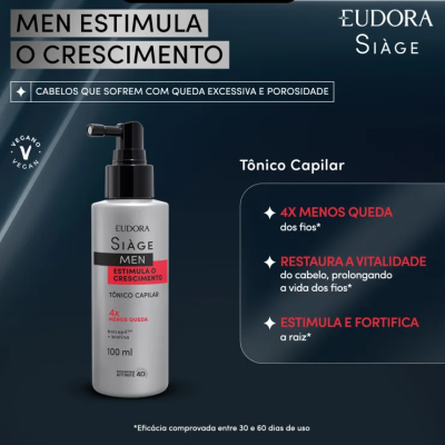 Combo Siàge Men: Shampoo + Condicionador + Tônico Capilar Combo Siàge Men: Shampoo + Condicionador + Tônico Capilar