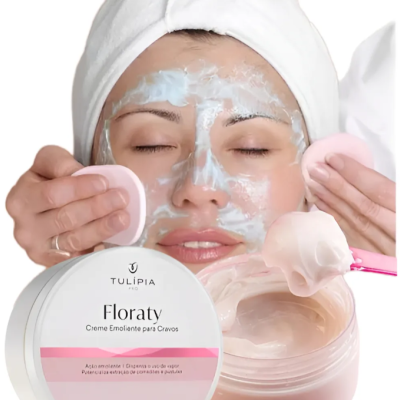 Floraty&#x20;Amolecedor&#x20;de&#x20;Cravos&#x20;Creme&#x20;Limpeza&#x20;De&#x20;Pele&#x20;Tulipia