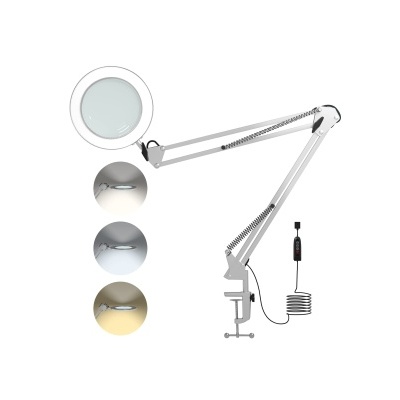 Lupa  Led 5 Dioptrias de Vidro Real 10 Níveis Reguláveis