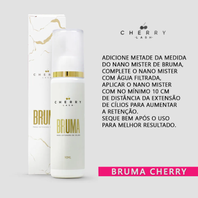 Kit Retenção Primer + Bruma Extensão Cilios Cherry Lash