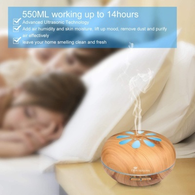 Difusor&#x20;&#x00D3;leos&#x20;Essenciais&#x20;Humidificador&#x20;Comando&#x20;550&#x20;ml